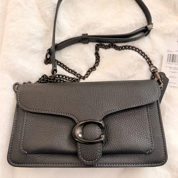 Coach pebbled Leather Tabby chain clutch - Picture 1 of 4